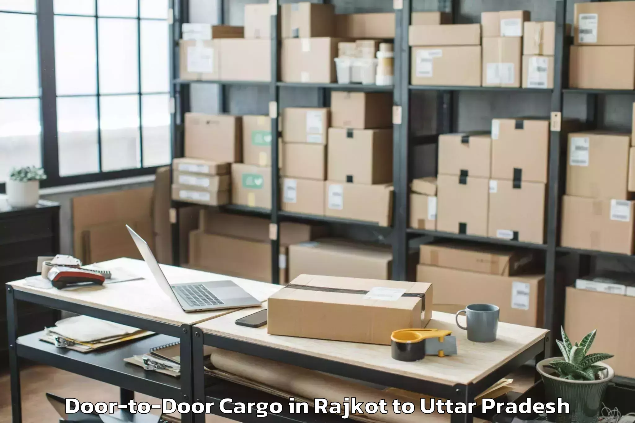 Rajkot to Lulu Mall Lucknow Door To Door Cargo